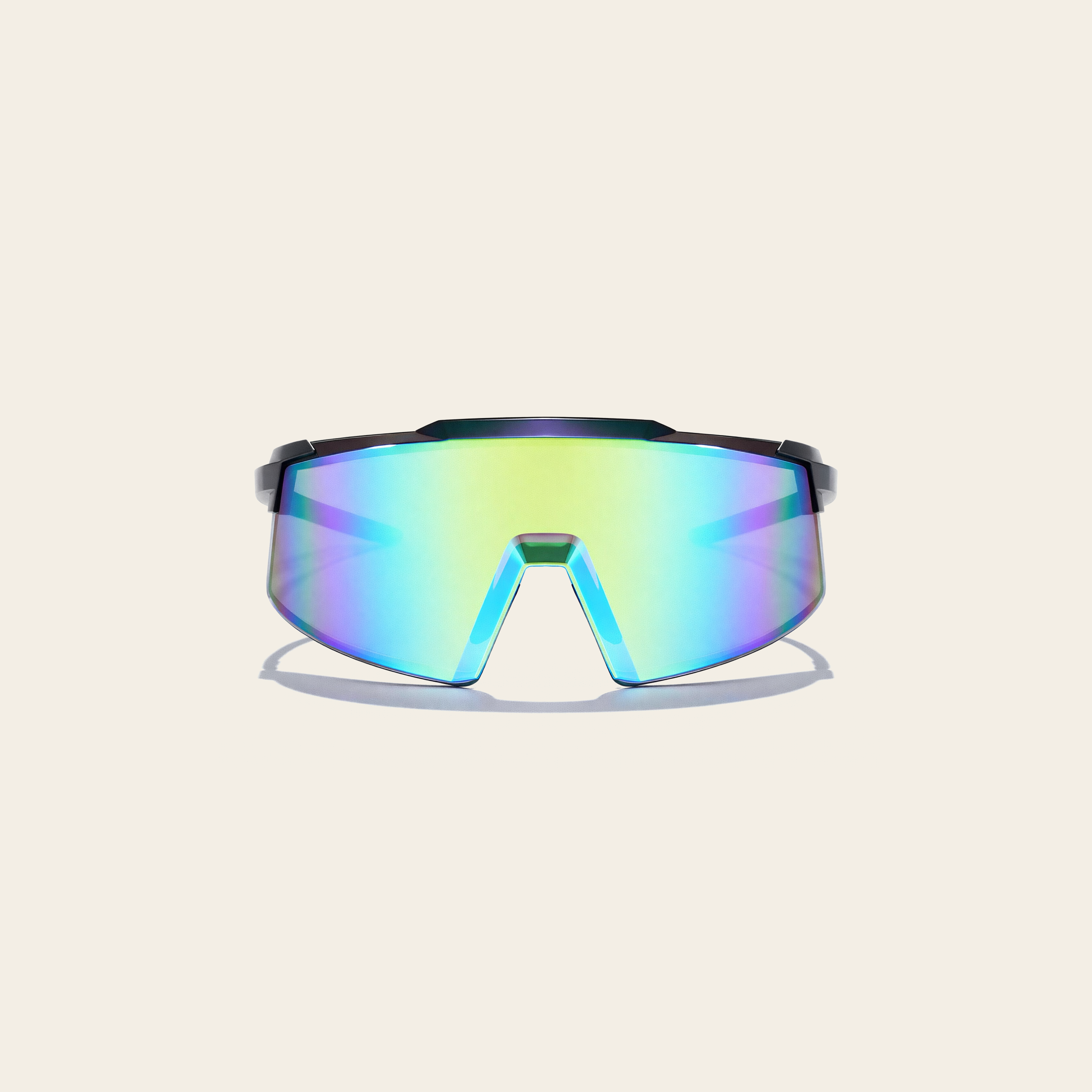 Black Performance Sports Sunglasses With Mindset Stickers
