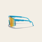 Blue Speckled Youth Performance Sports Sunglasses With Mindset Sticker Pack