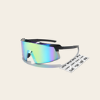 Black Performance Sports Sunglasses With Mindset Stickers
