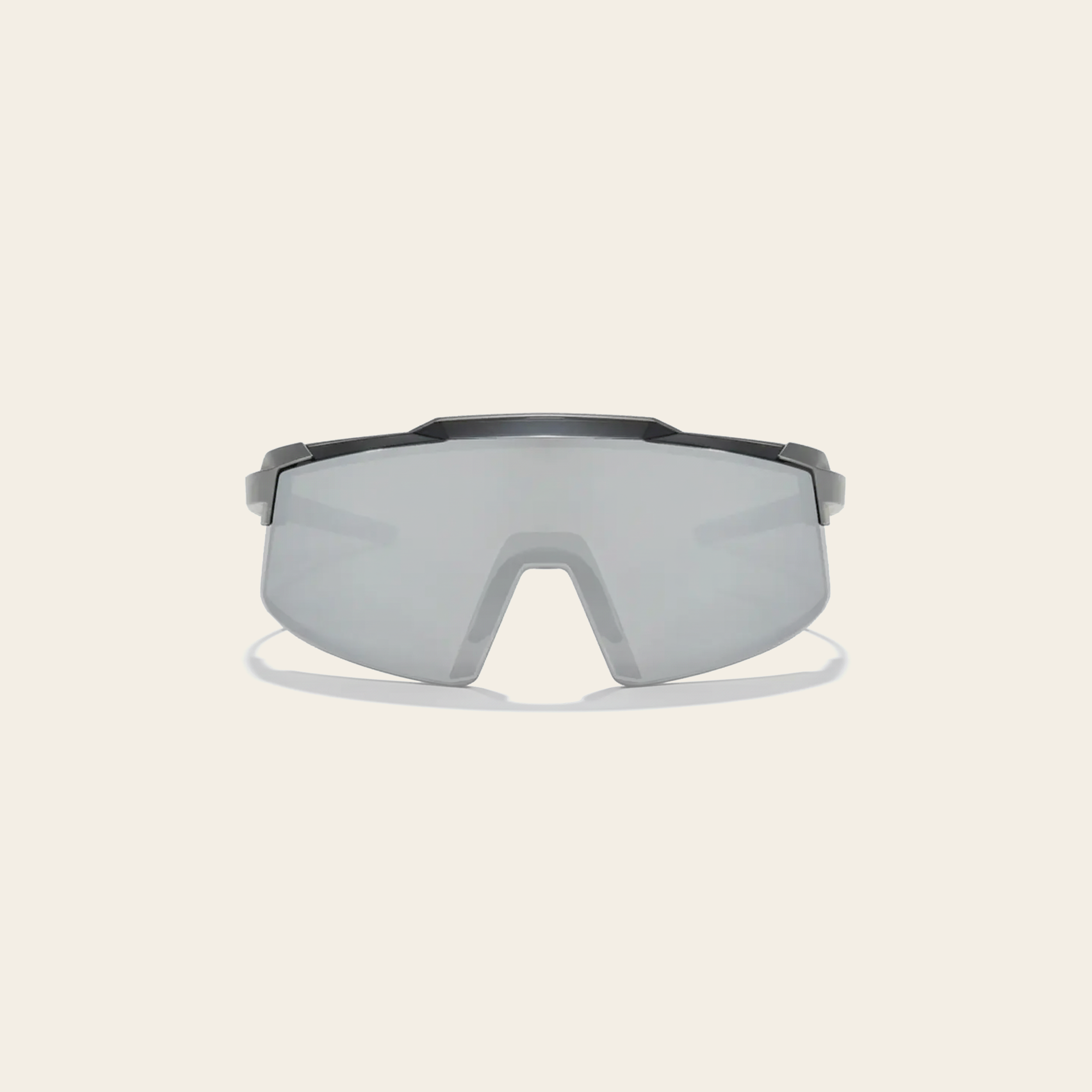 Gray Performance Sports Sunglasses With Mindset Stickers