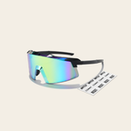 Black Performance Sports Sunglasses With Mindset Stickers