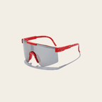 Red Speckled Youth Performance Sports Sunglasses With Mindset Sticker Pack