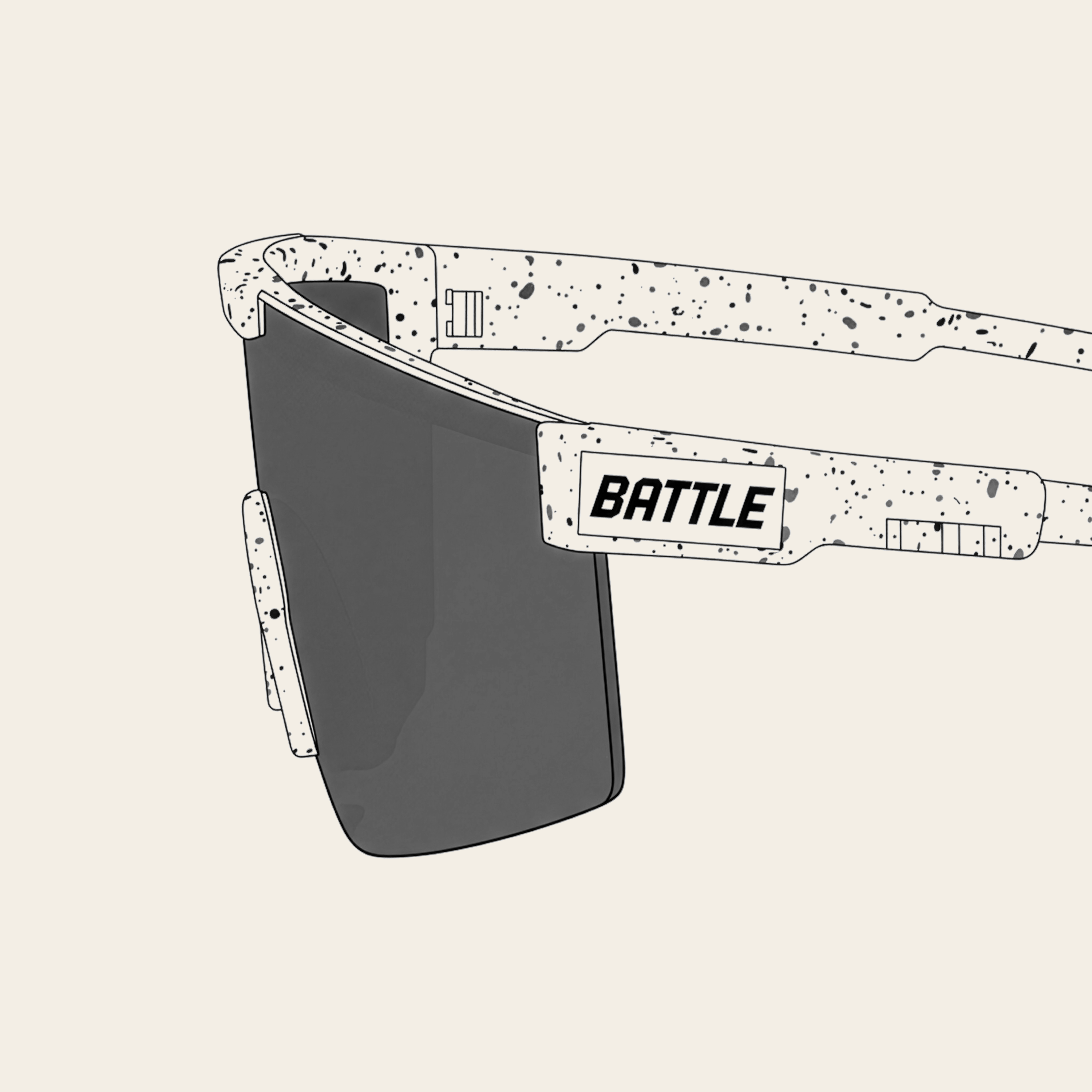 Blue Speckled Youth Performance Sports Sunglasses With Mindset Sticker Pack